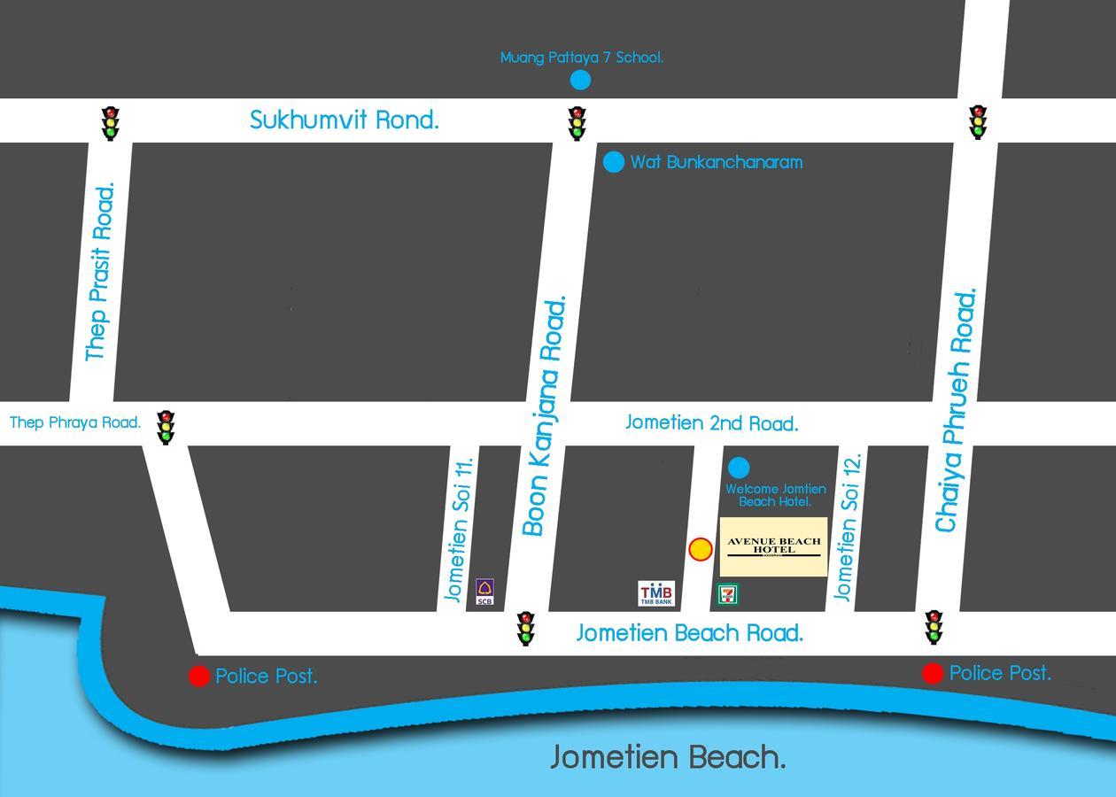 Avenue Beach Hotel Haat Jomtien Eksteriør bilde